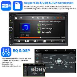 Car Stereo CarPlay Bluetooth Radio Double 2 Din 7 CD DVD Player Backup Camera