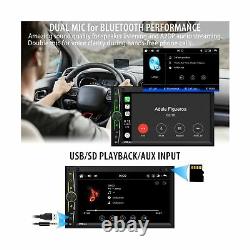 Car Stereo Carplay Android Auto Double Din Car Radio 7 Inch HD Capacitive To