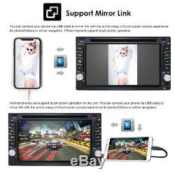 Car Stereo GPS Navi BT Radio Double 2 Din 6.2 DVD Player with Map&HD Camera US