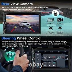 Car Stereo GPS Navi Bluetooth Radio Double 2 Din 7 CD DVD Player Backup Camera