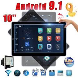 Car Stereo Radio 10.1'' Android 9.1 GPS Wifi Rotatable Touch Screen Double 2 DIN