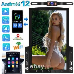 Car Stereo Radio Android 12 Double Din Vertical Touch Screen FM GPS Player 10.1