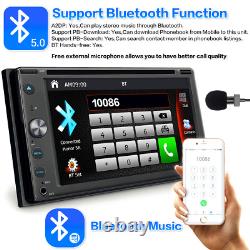 Car Stereo Radio Bluetooth CarPlay Auto Android 6.2 Double Din Touch Screen DVD
