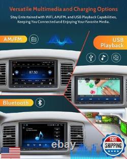 Cogamichi Double Din Car Stereo 7 Inch Android 12 Double Din Car Radio Compa