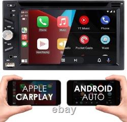 DOUBLE DIN 6.5 Apple CarPlay, Android Auto, TOUCHSCREEN DVD RECEIVER BLUETOOTH