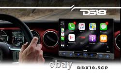 DS18 DDX10.5CP Car Stereo 10.5 Touchscreen Double-Din Bluetooth Apple CarPlay