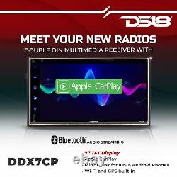 DS18 DDX7CP 7 Touchscreen Double-Din Headunit with Bluetooth Apple Car Play