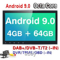 DSP +Camera 10.1 Android 10 4+64GB Double 2 DIN Car DVD Stereo Radio GPS Navi