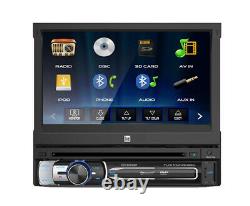 DUAL XDVD176BT 7 Single-DIN In-Dash DVD with Motorized Touchscreen Bluetooth