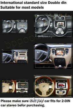 Doble Din Car Stereo DVD Reproductor de CD + Cámara Touch Radio Mirror para GPS