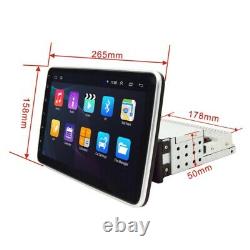 Double 1DIN Rotatable 10.1'' Android 9.1 Touch Screen Car Stereo Radio GPS Wifi
