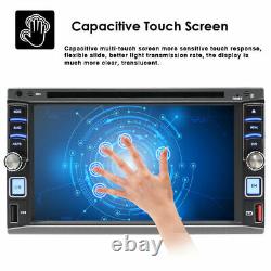 Double 2DIN 6.2 HD Touch Screen Car Stereo Radio CD/DVD Player AUX BT TF+Camera
