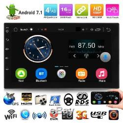 Double 2DIN 7 Android 7.1 Quad Core 3G WIFI GPS FM Radio Car Stereo MP5 Player