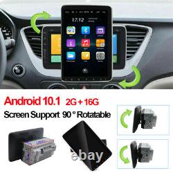 Double 2DIN Android 10.1 Car Stereo Radio GPS Wifi OBD 10.1'' Adjustable Screen
