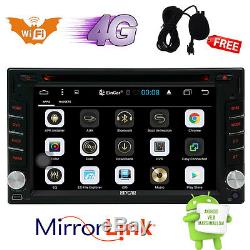 Double 2DIN Android 6.0 GPS Navi Car Stereo DVD Player BT HD Radio MP3 Free WiFi