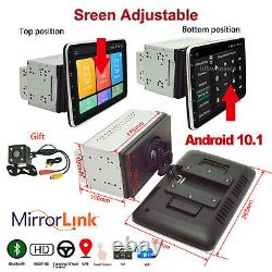 Double 2DIN Radio GPS Wifi Rotatable 10.1''HD Android 11 Touch Screen Car Stereo