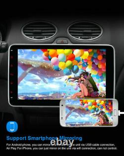 Double 2DIN Rotatable 10.1'' Android 10.0 Touch Screen Car Stereo Radio GPS Wifi