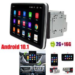 Double 2DIN Rotatable 10.1'' Android 10.1 Car Stereo Radio GPS Wifi Touch Screen