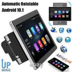 Double 2DIN Rotatable 10.1'' Android 10.1 Touch Screen Car GPS WiFi Stereo Radio