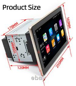 Double 2DIN Rotatable 10.1'' Android 10.1 Touch Screen Car GPS WiFi Stereo Radio