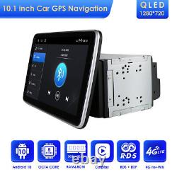 Double 2DIN Rotatable 10.1 Android 10 Touch Screen Car Stereo Radio GPS WiFi BT