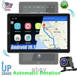 Double 2DIN Rotatable 10.1'' Android 10 Touch Screen Car Stereo Radio GPS Wifi