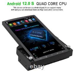 Double 2DIN Rotatable 10.1'' Android 12.0 Touch Screen Car Stereo Radio GPS Wifi