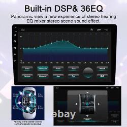 Double 2DIN Rotatable 10.1'' Android 13 Touch Screen Car Stereo Radio BT Carplay