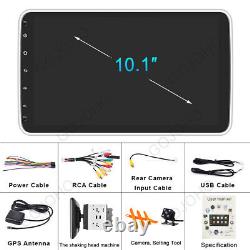 Double 2DIN Rotatable 10.1'' Android 13 Touch Screen Car Stereo Radio BT Carplay