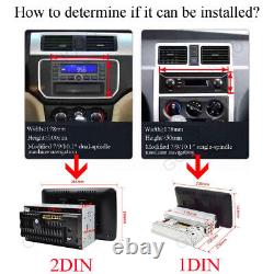 Double 2DIN Rotatable 10.1'' Android 13 Touch Screen Car Stereo Radio BT Carplay