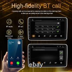 Double 2DIN Rotatable 10.1'' Android 13 Touch Screen Car Stereo Radio BT Carplay