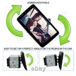 Double 2DIN Rotatable 10.1'' Android 13 Touch Screen Car Stereo Radio BT Carplay