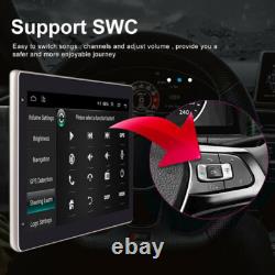 Double 2DIN Rotatable 10.1 Android 13 Touch Screen Car Stereo Radio GPS WIFI BT