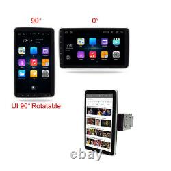 Double 2DIN Rotatable 10.1'' Android 9.1 Touch Screen Car Stereo Radio GPS Wifi