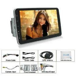 Double 2DIN Rotatable 10.1'' Android 9.1 Touch Screen Car Stereo Radio Wifi GPS