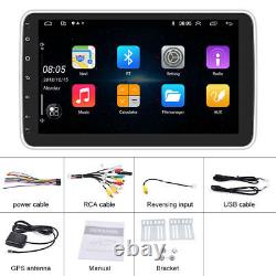 Double 2DIN Rotatable 10.1in Car Radio Android 13 Touch Screen Player GPS 4+64GB