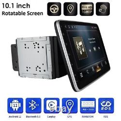Double 2DIN Rotatable 10.1in Car Radio Android Carplay Player GPS Wifi DSP 8Core