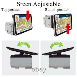 Double 2DIN Rotatable 90° 10.1''Touch Screen Car Stereo Radio GPS Wifi