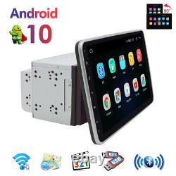 Double 2Din 10.1'' Rotatable Android 11 Car Stereo Radio GPS WIFI Touch Screen