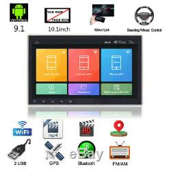 Double 2Din 10.1inch Android 9.1 Quad Core Car Radio In Dash Stereo GPS 4G OBD