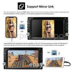 Double 2Din 6.2 Car Radio Stereo DVD Player GPS Bluetooth For Android & Apple