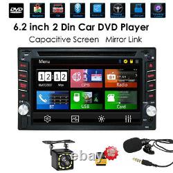 Double 2Din 6.2 Car Stereo CD DVD Player GPS Bluetooth FM AM Radio Head Unit