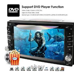 Double 2Din 6.2 Car Stereo DVD CD GPS Player HD In Dash Bluetooth Radio +Camera