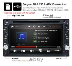 Double 2Din 6.2 Car Stereo DVD Player GPS Navigation With Map Bluetooth Radio