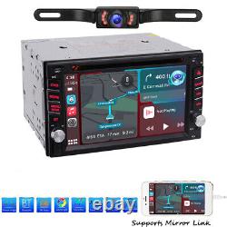 Double 2Din 6.2 Car Stereo DVD Player GPS Navigator With Map Bluetooth FM Radio
