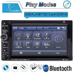 Double 2Din 6.2 In Dash Stereo Car DVD CD Player Bluetooth Radio iPod SD/USB TV