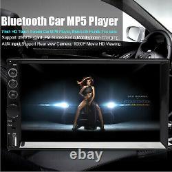 Double 2Din 7Inch HD Touch Screen Car Stereo Player Radio Mirror Link-GPS+Camera