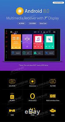 Double 2Din Android 8.0 7 Car Stereo GPS Radio Octa-Core 4G RAM+32G ROM No-DVD