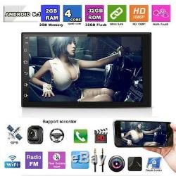 Double 2Din Android 9.1 7 1080P Touch Screen 2GB+32GB Car Stereo Radio GPS Navi