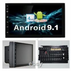 Double 2Din Android 9.1 Car Stereo Radio GPS WiFi 7 Touch Screen Mirror Link FM